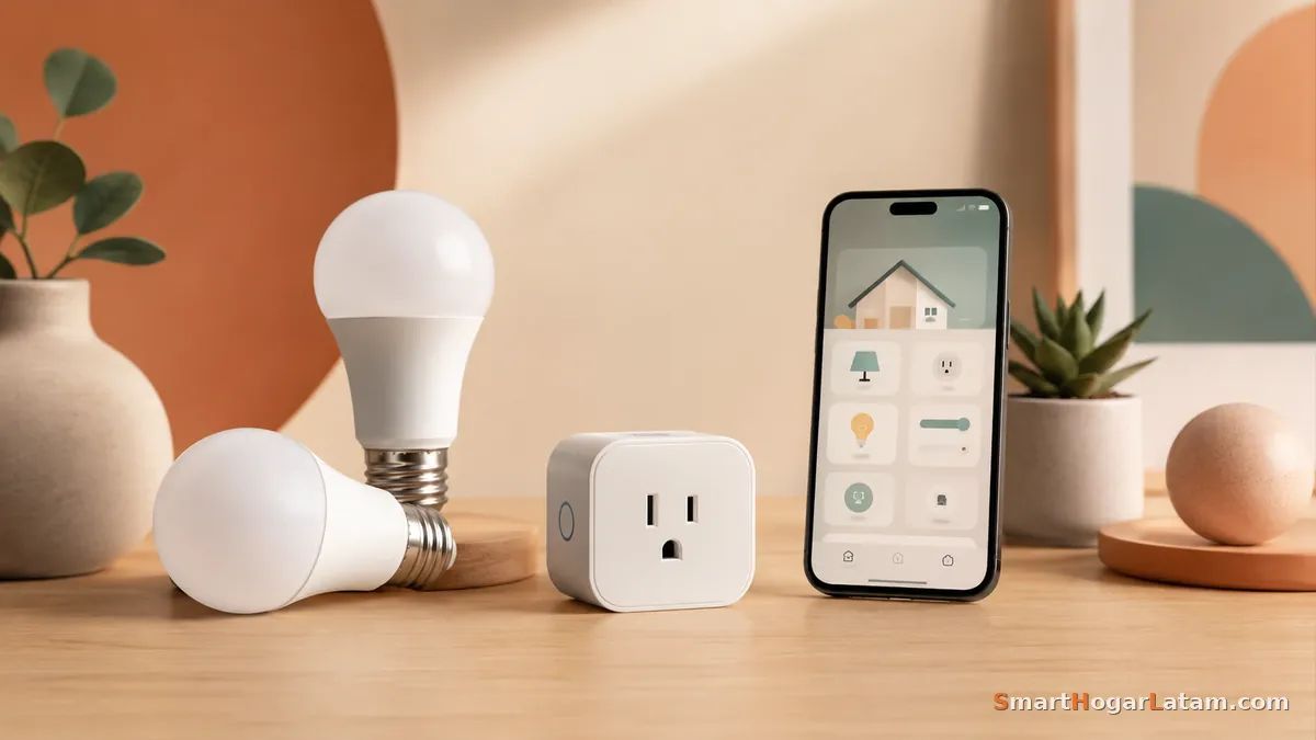 Persona configurando enchufe inteligente con la app Tapo desde su teléfono