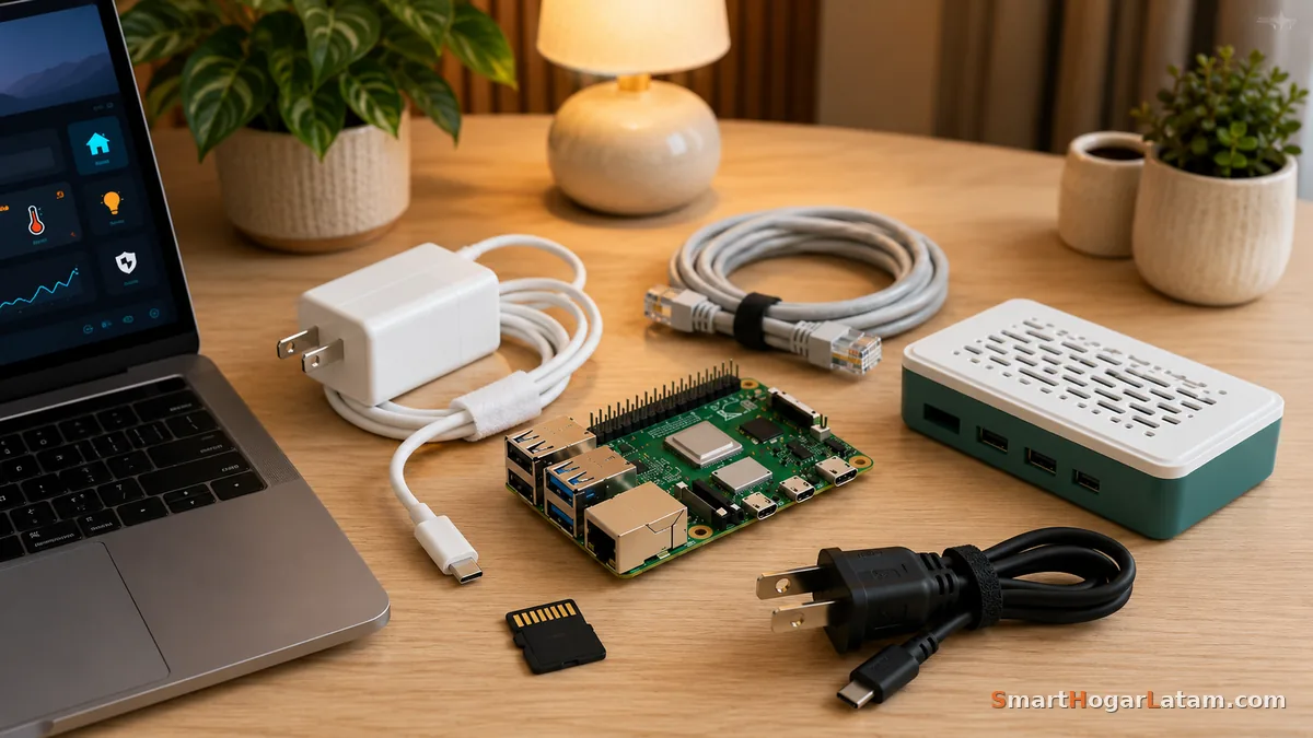 Panel de Home Assistant mostrando dispositivos inteligentes integrados — enchufes, focos y sensores — en una interfaz limpia y minimalista